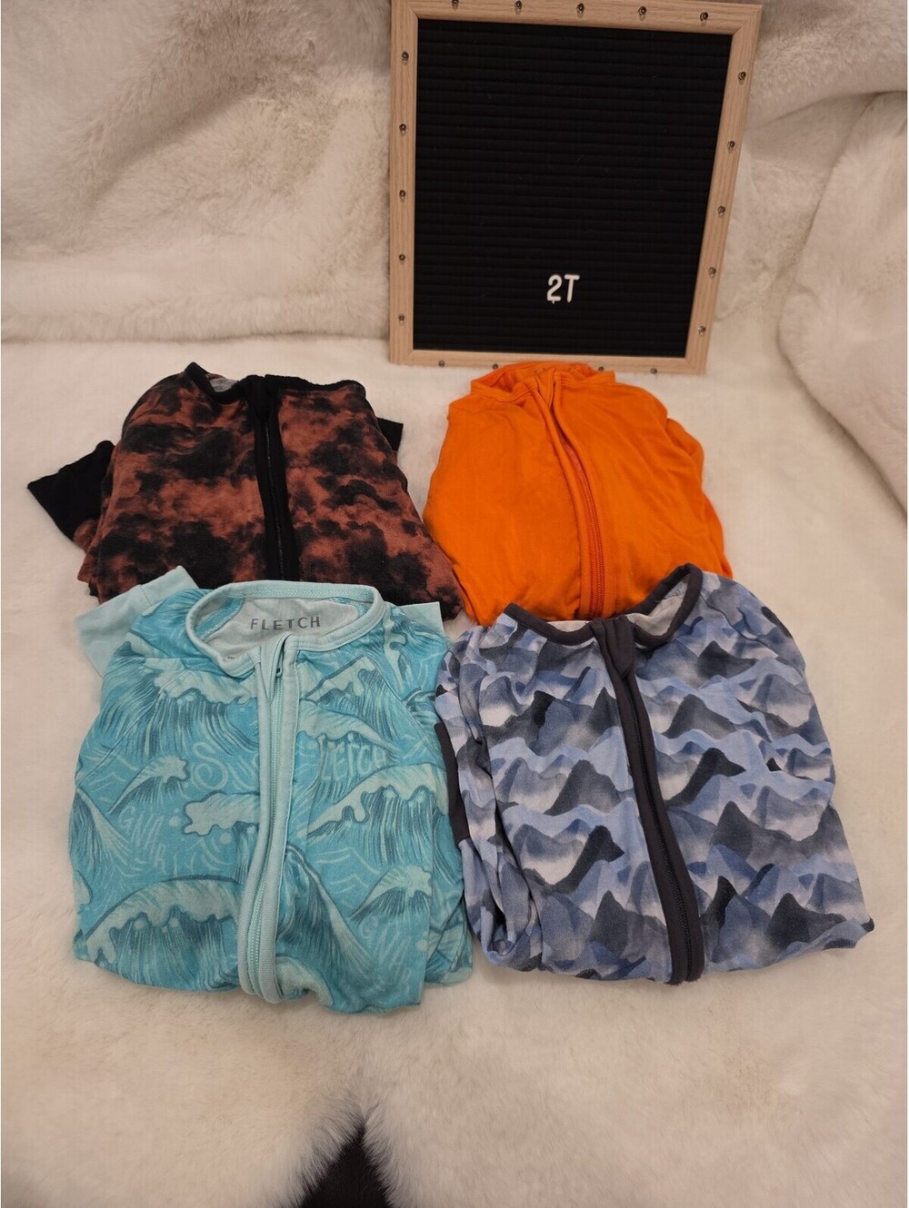Fletch Kids Boys 2T zippy Sleepers (4 Pack)